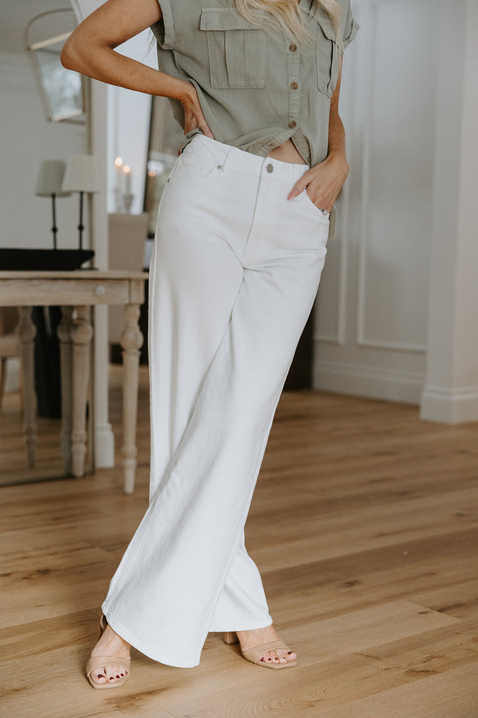 Palazzo Denim - White