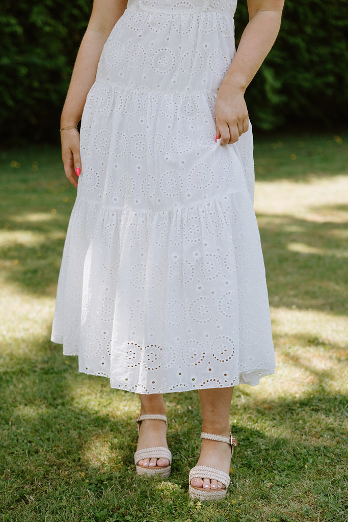 Eyelet Dress - White