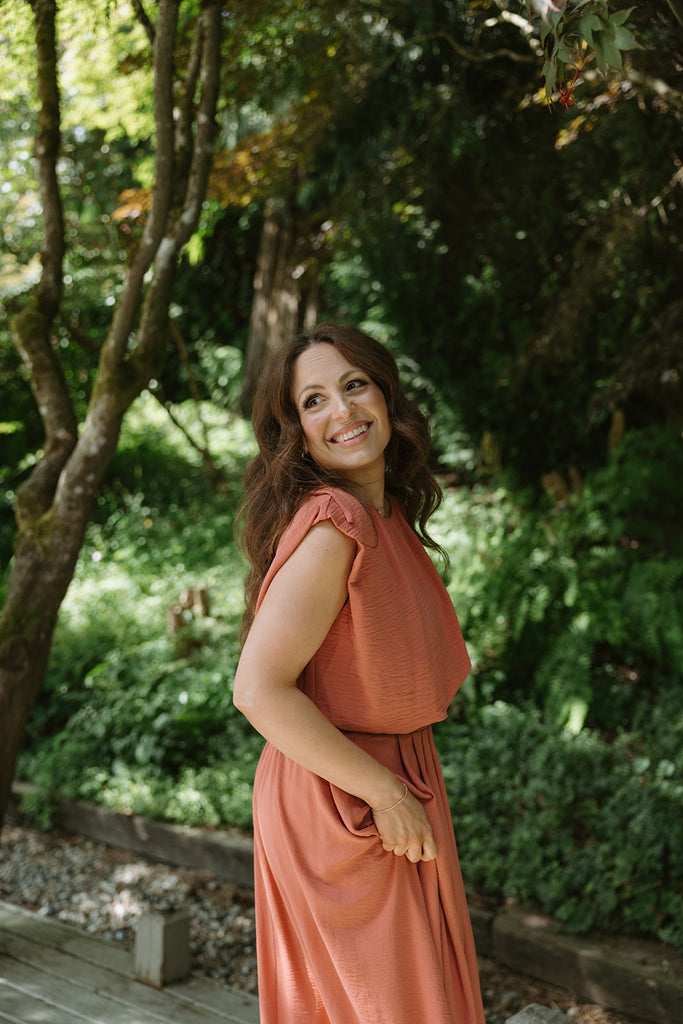 Bubble Top & Midi Skirt Set - Apricot