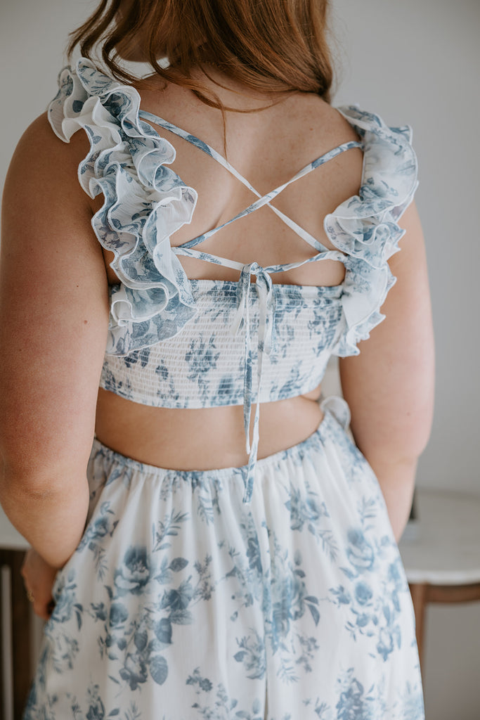 Floral Maxi Dress with Ruffle Details