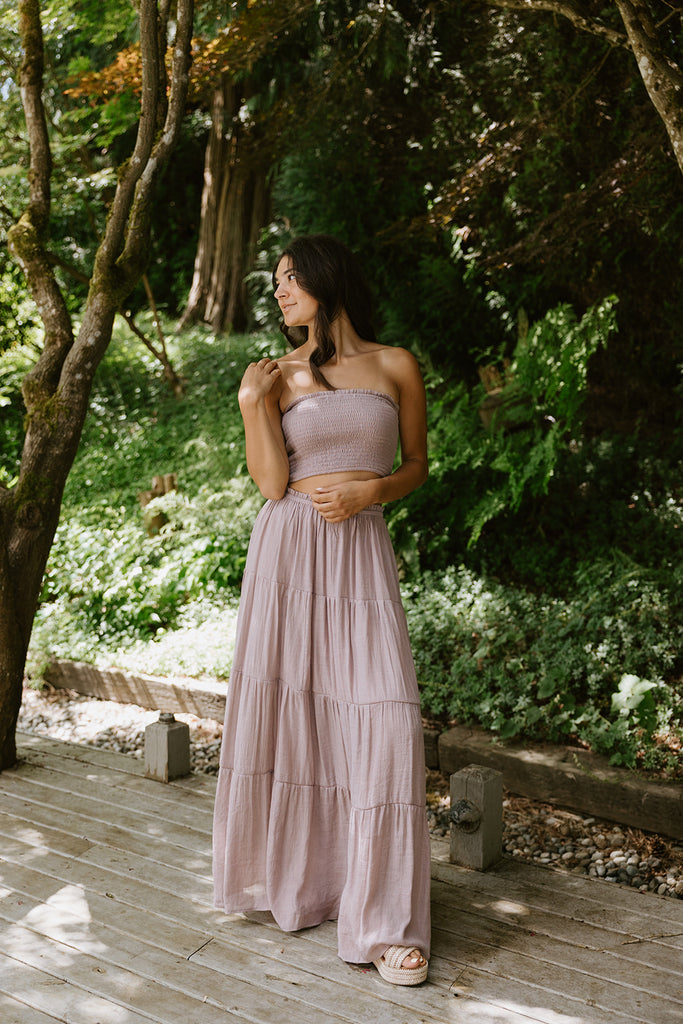 Tube Top with Boho Skirt - Mauve