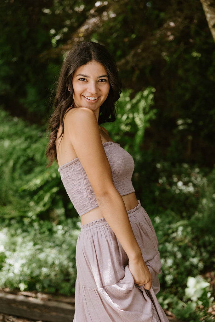 Tube Top with Boho Skirt - Mauve