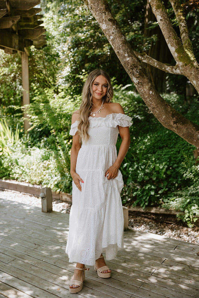 Eyelet Dress - White