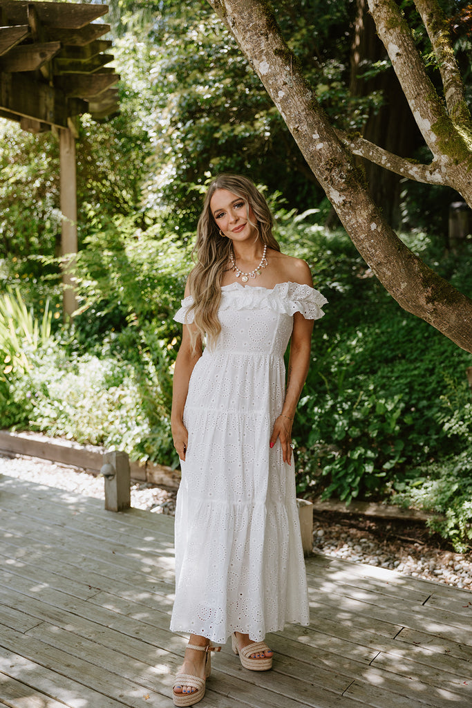 Eyelet Dress - White