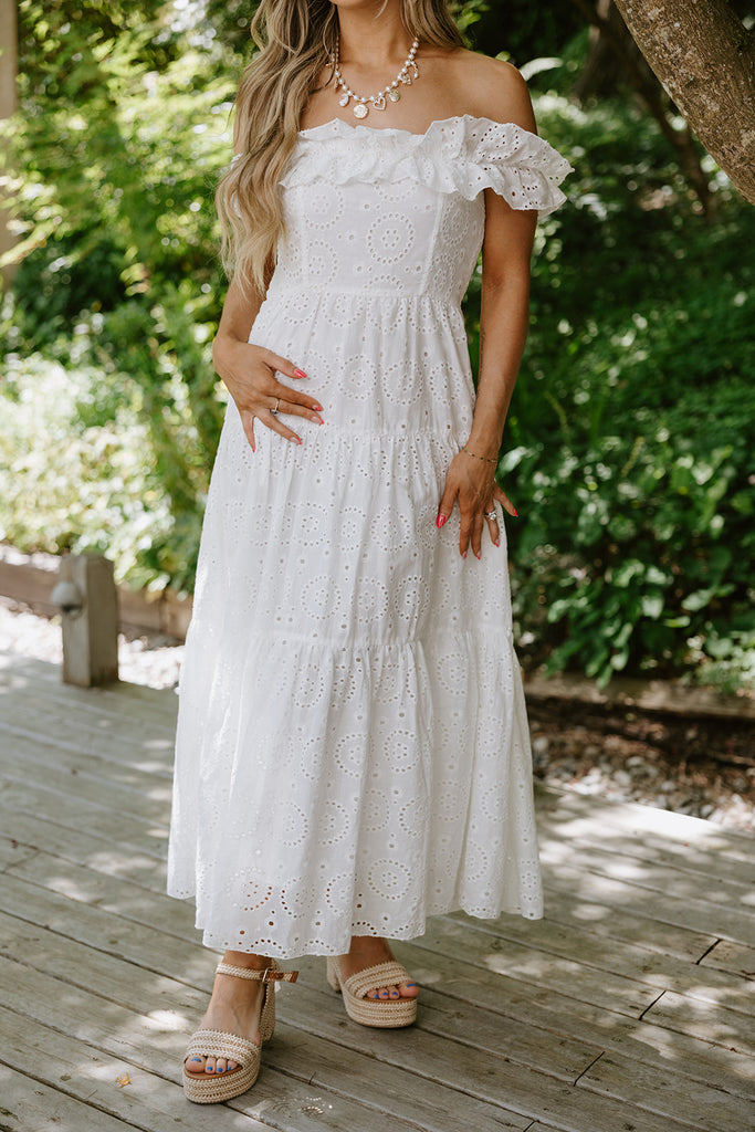 Eyelet Dress - White