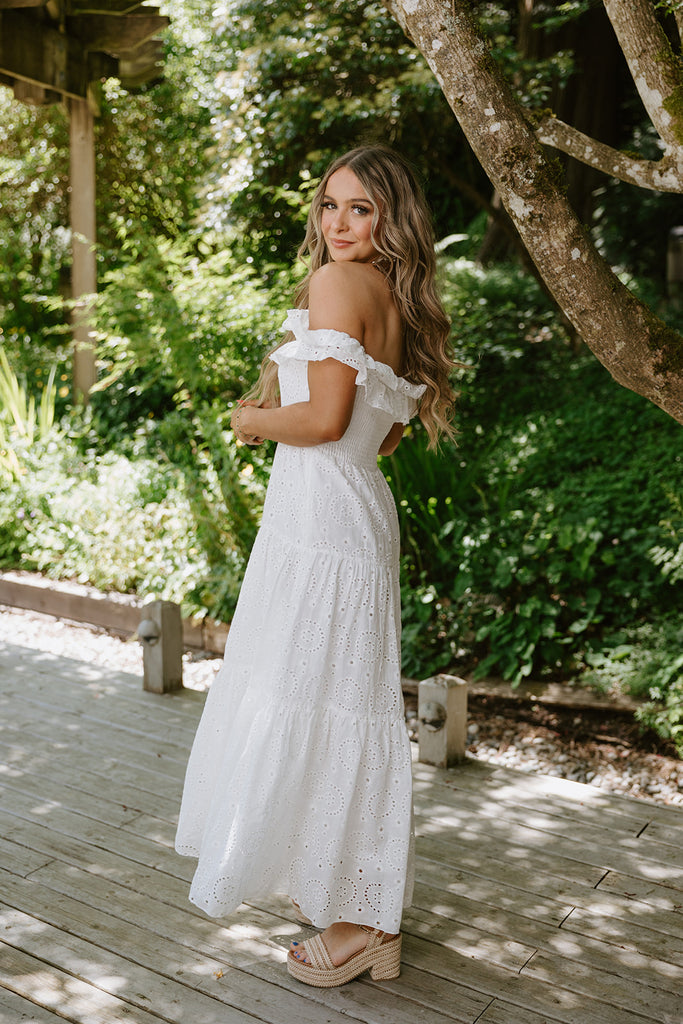 Eyelet Dress - White