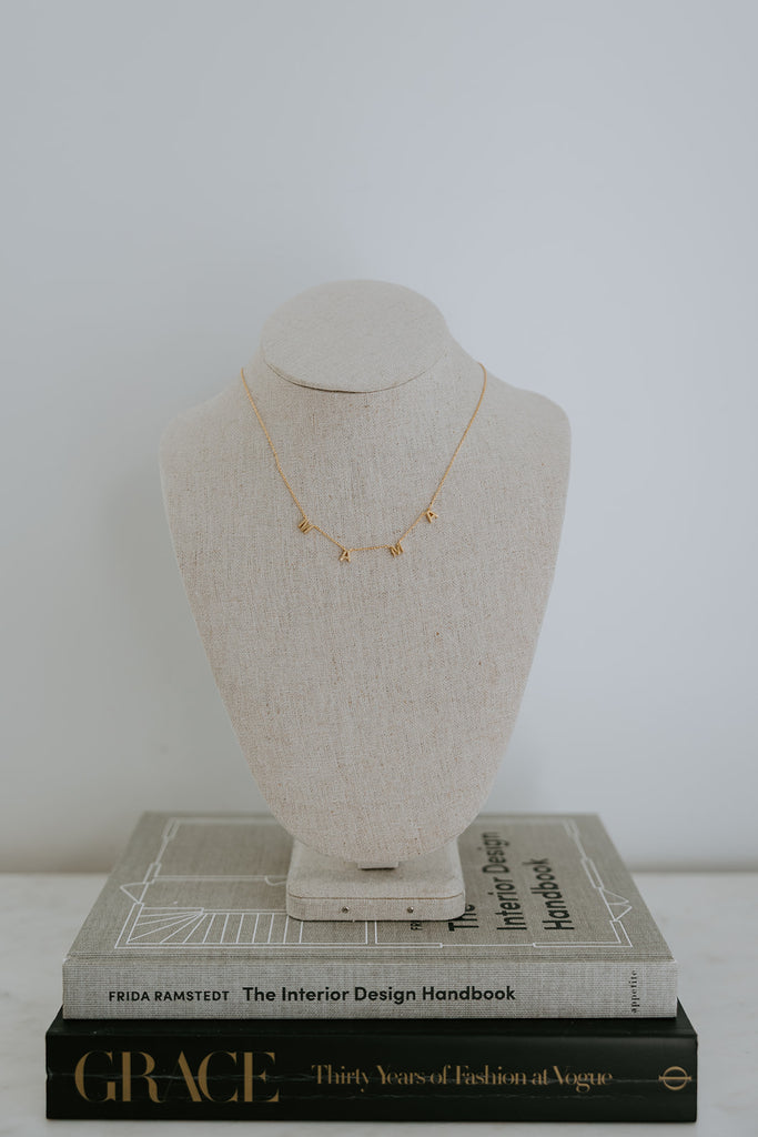 MAMA Necklace - Block Letter - Gold