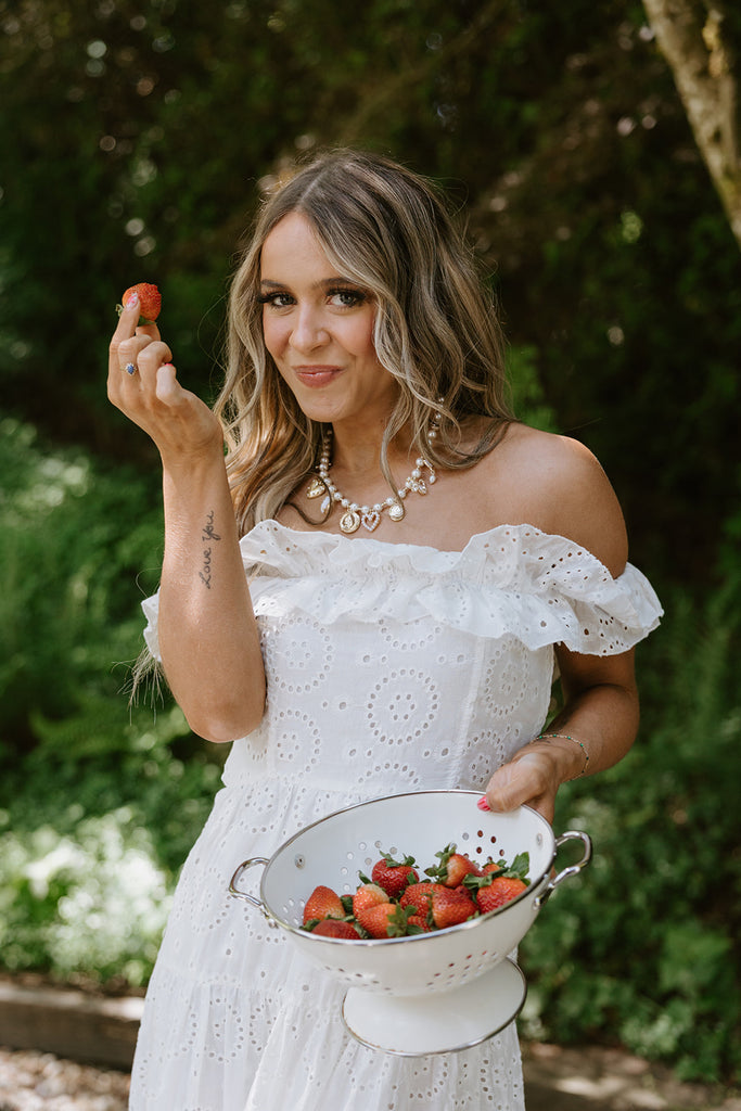 Eyelet Dress - White
