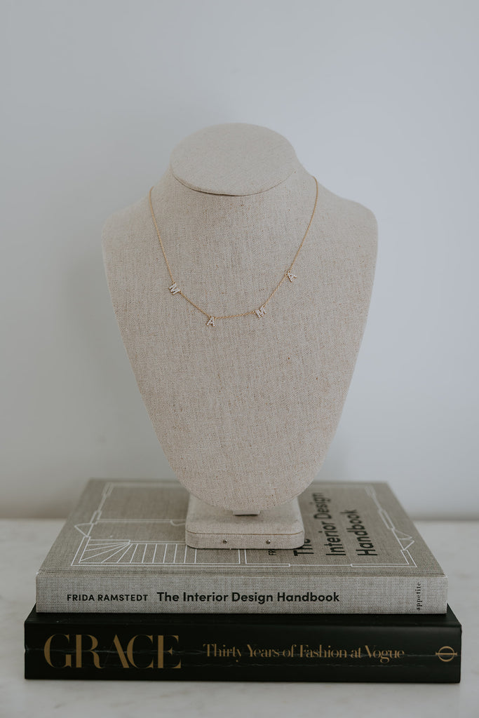 Sparkly MAMA Necklace - Gold