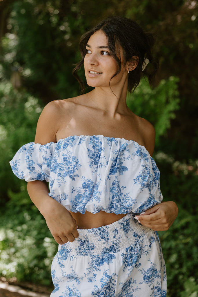 Off Shoulder Ruffle Top and Pant Set