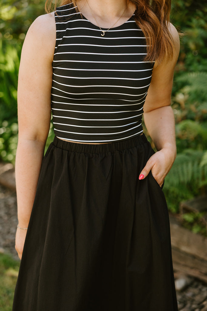 Striped Tank - Black/White