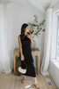 Ribbed Long Dress - Black