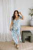 Puff Sleeve Floral Midi Dress - Blue