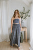 Tube Top With High Waisted Pant - Navy