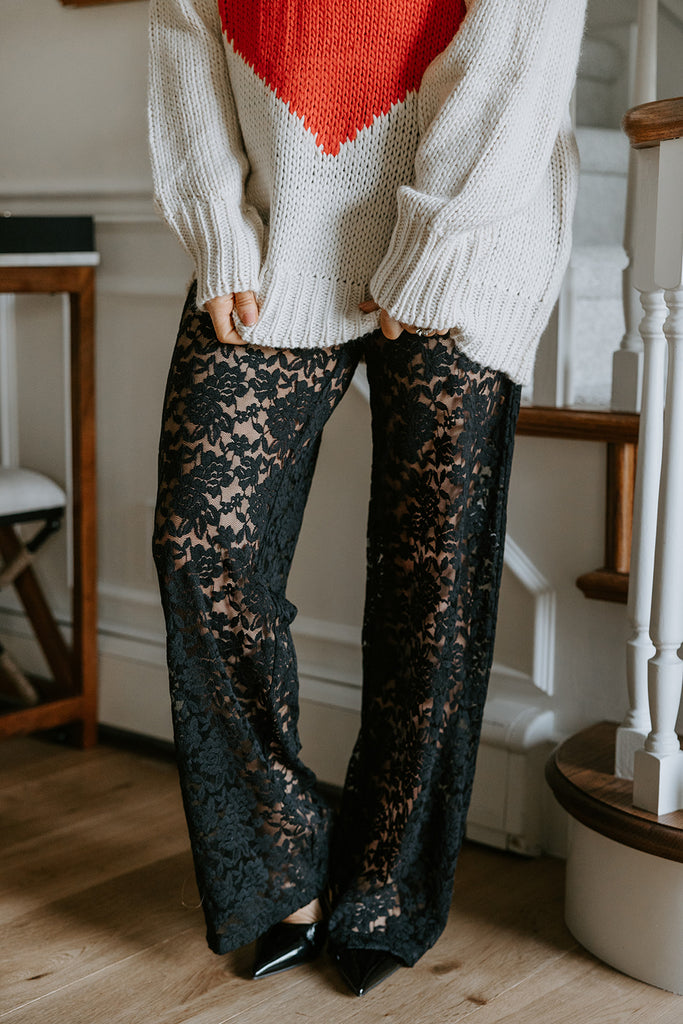 Lace Pants - Black