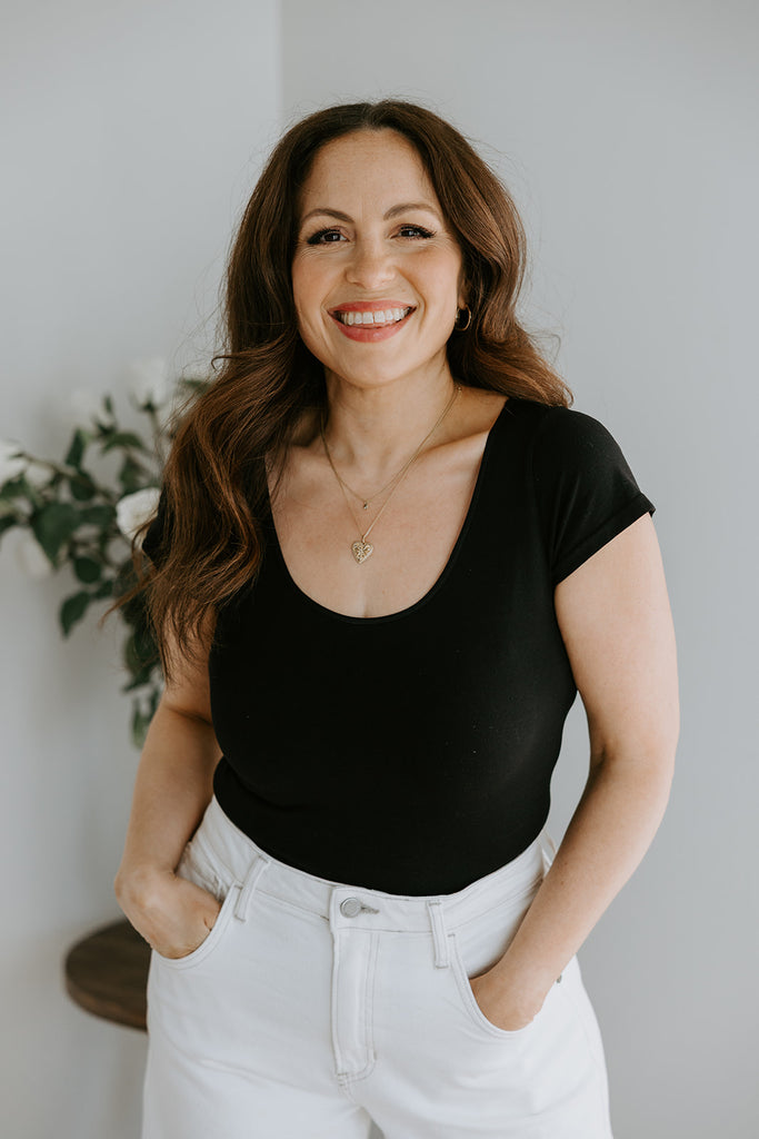 Short Sleeve Fitted Cami - Black