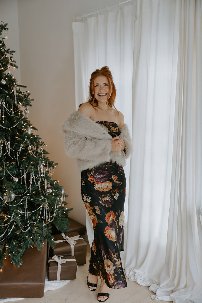 The Elevated Classic Faux Fur Jacket - Taupe