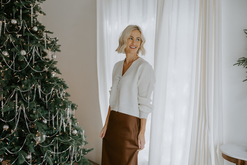 The Holiday Cardigan - Cream