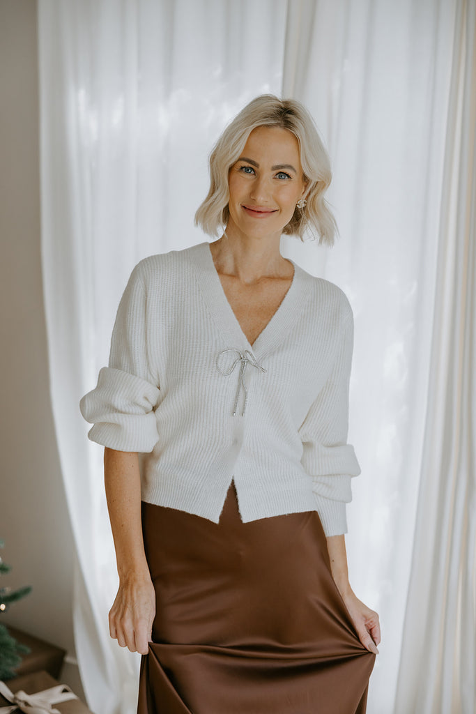 The Holiday Cardigan - Cream