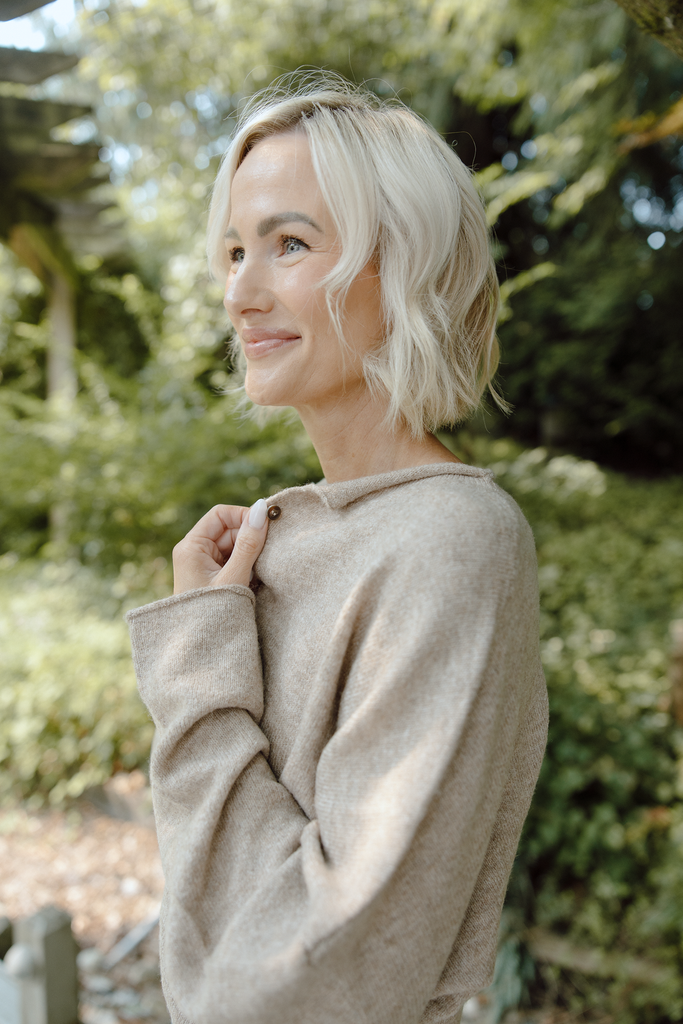 Lightweight Button Up Cardi - Mocha