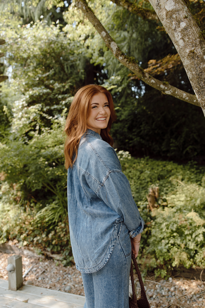 Chambray/Tencel Button Up Shirt