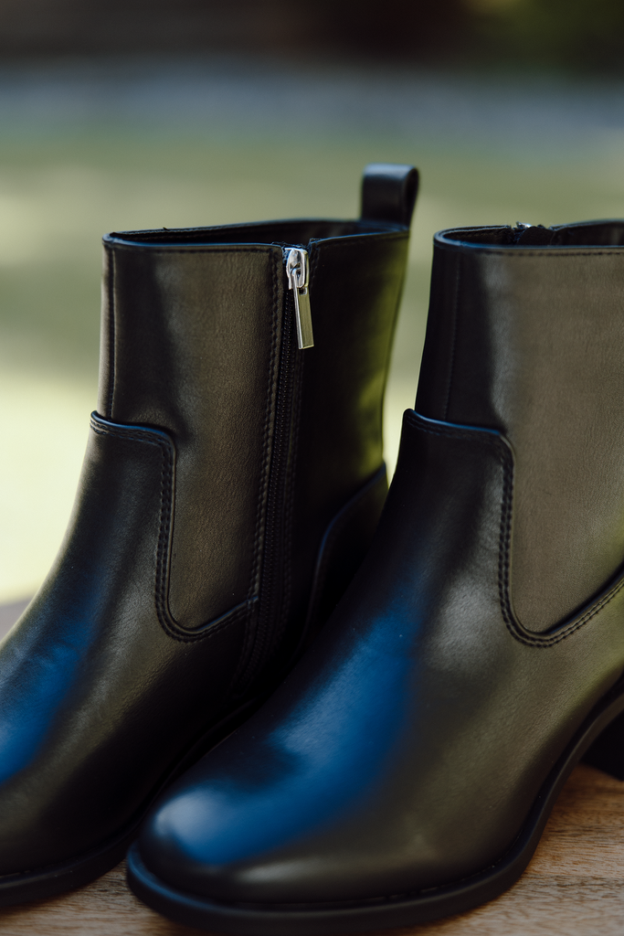 Short Classic Block Heel Boots