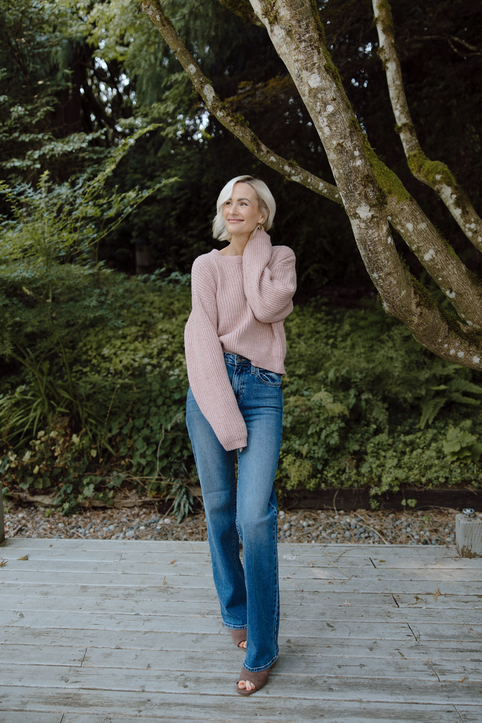 Classic Knit Sweater - Pink