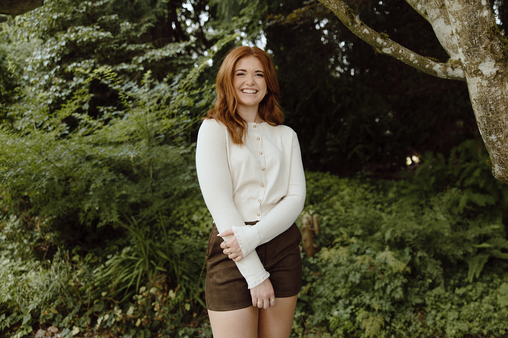 Cardigan With Frill Lace Trim - Ivory