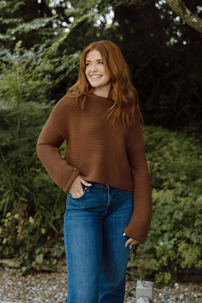 Crochet Sweater - Chestnut