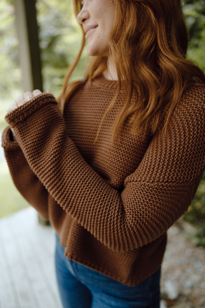 Crochet Sweater - Chestnut
