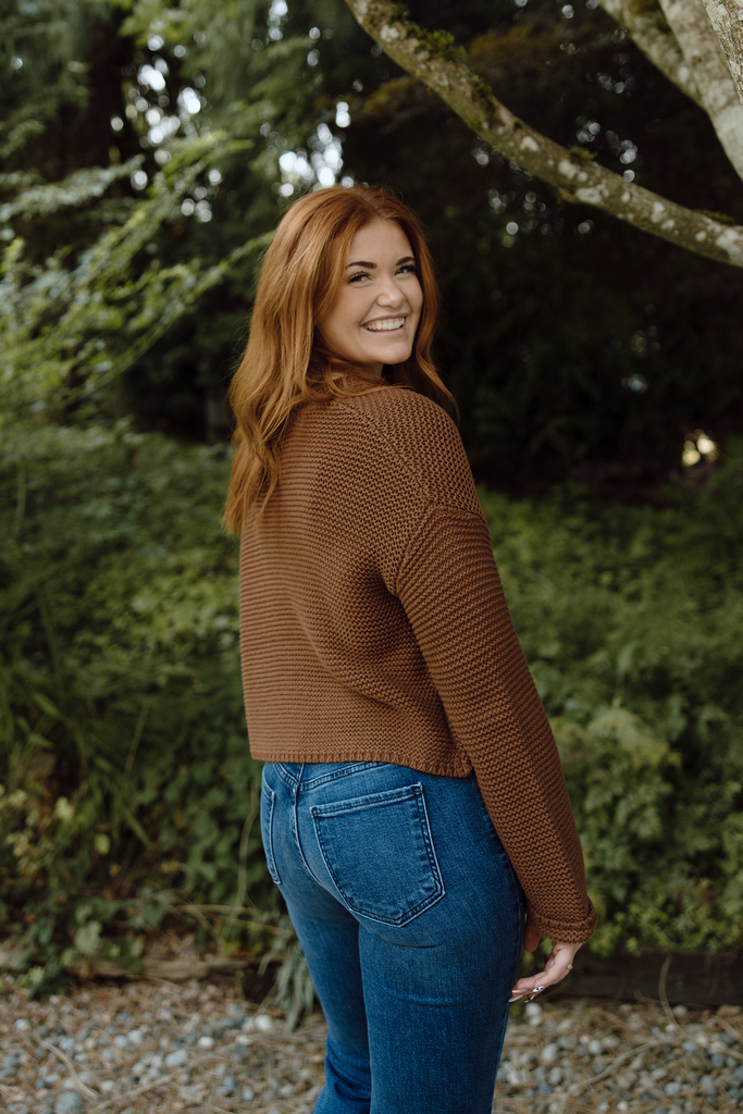 Crochet Sweater - Chestnut