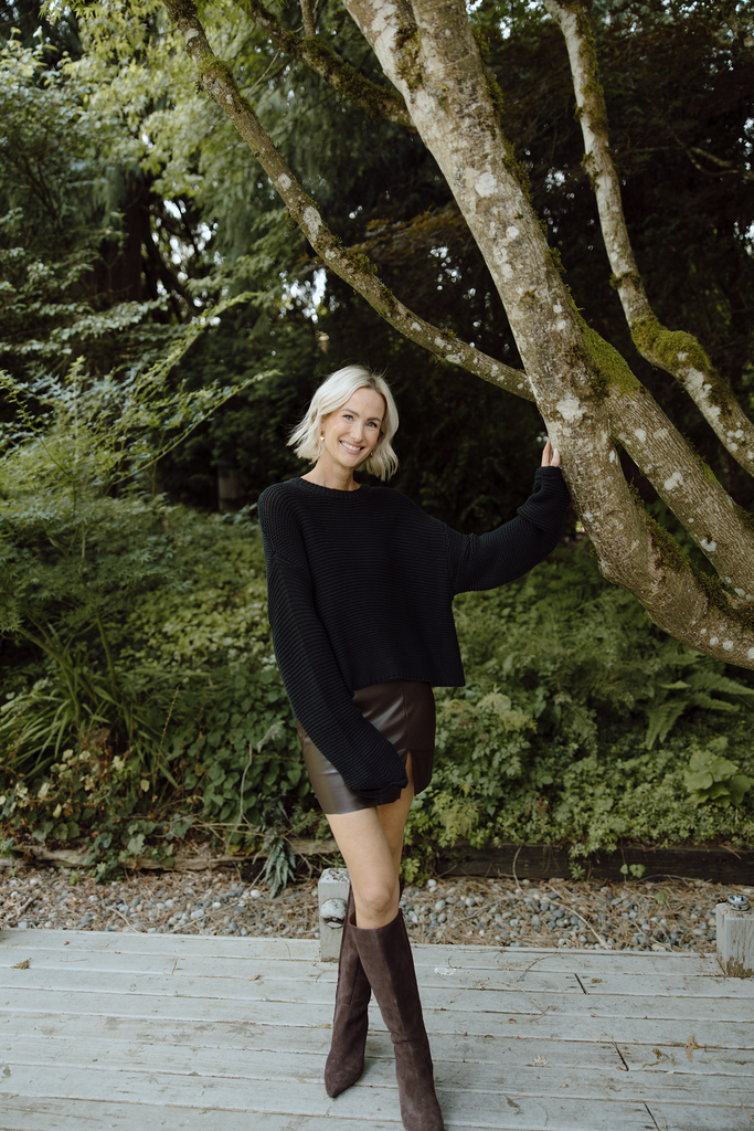 Crochet Sweater - Black