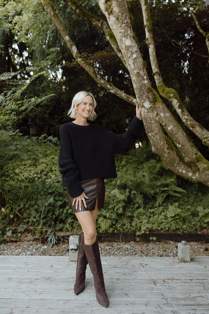 Crochet Sweater - Black