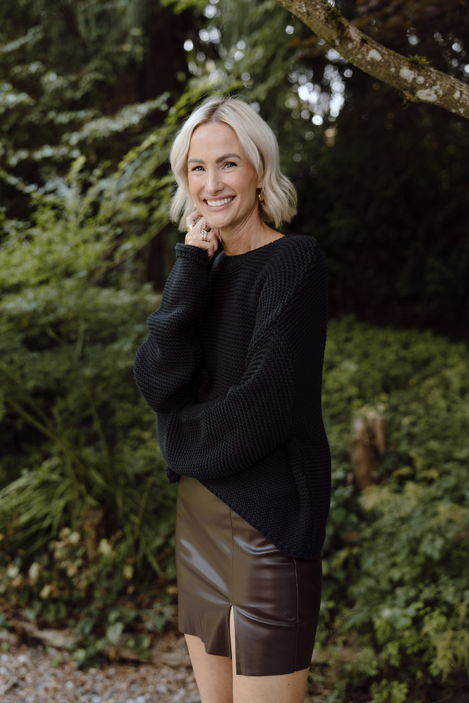 Crochet Sweater - Black