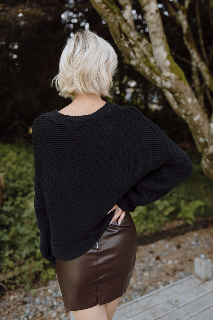 Crochet Sweater - Black