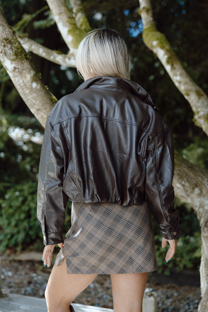 Plaid Skirt - Mocha