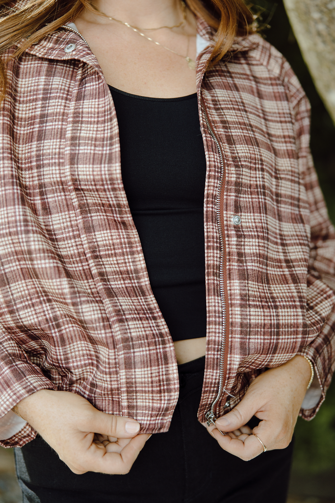 Funnel Lightweight Jacket - Coffee Red