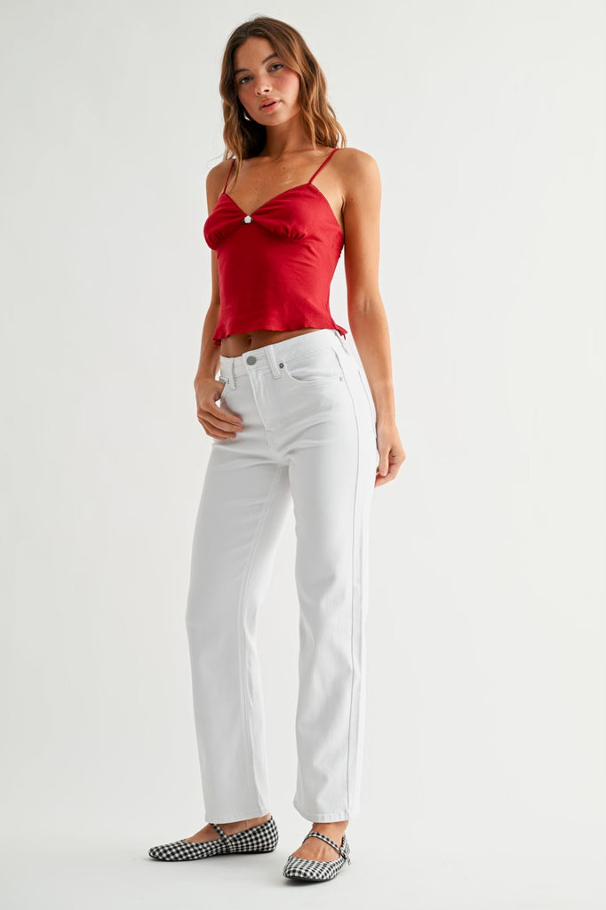 Straight Leg Denim - White