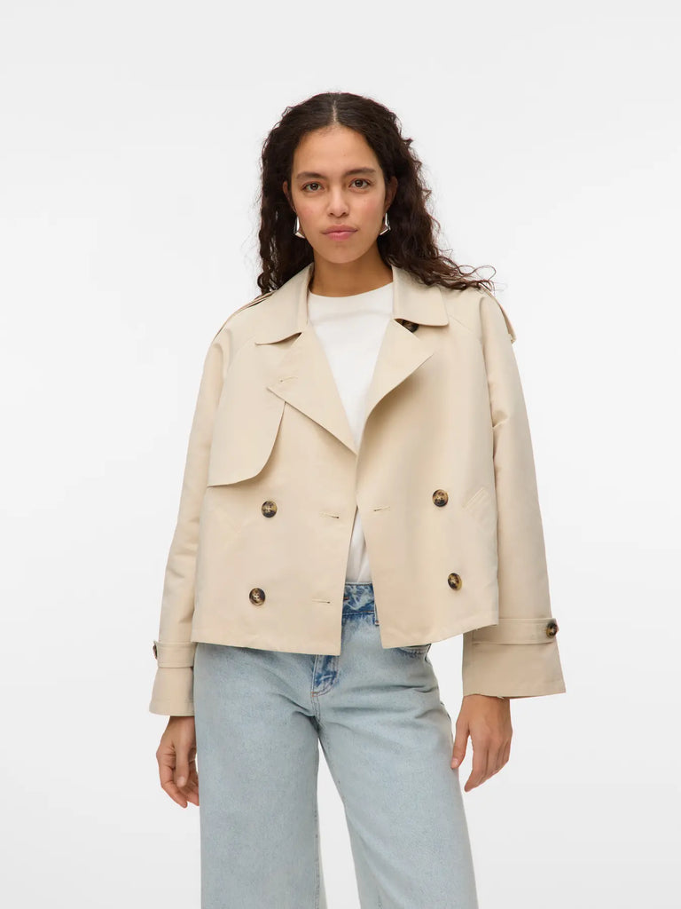 Short Trench Coat - Oatmeal