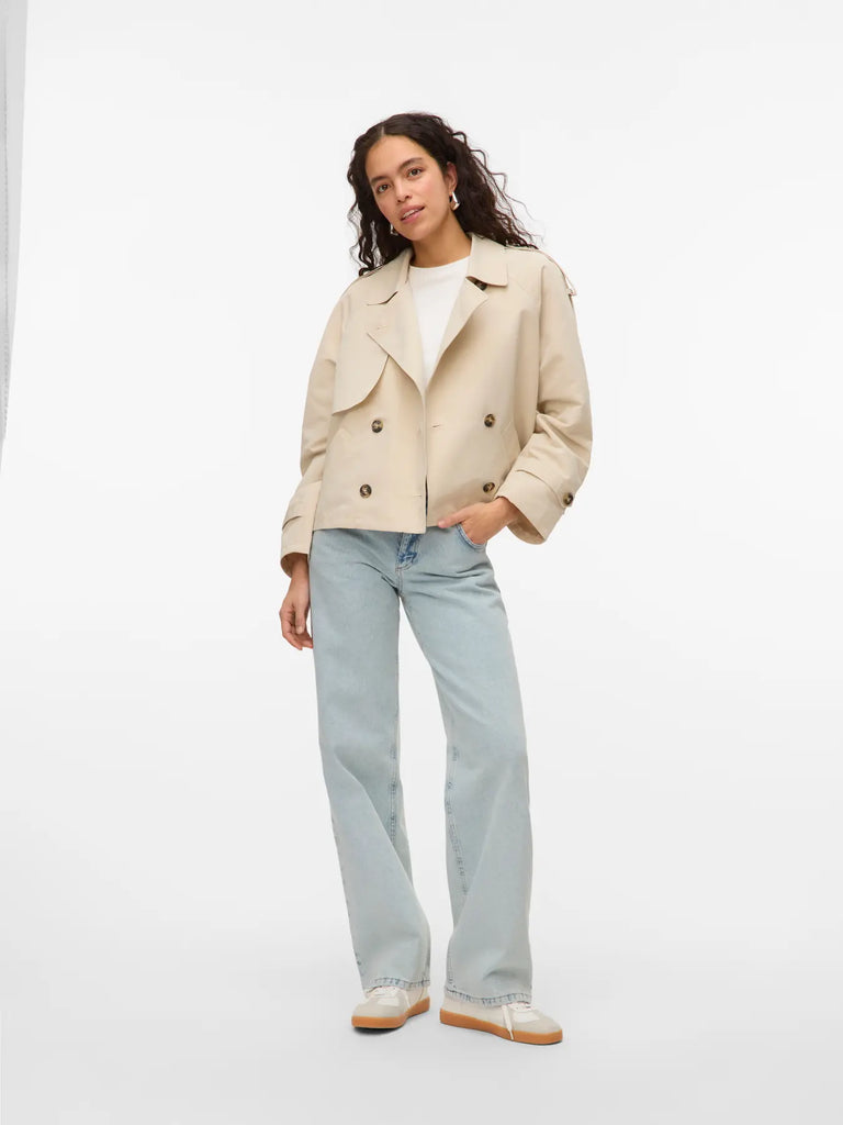 Short Trench Coat - Oatmeal
