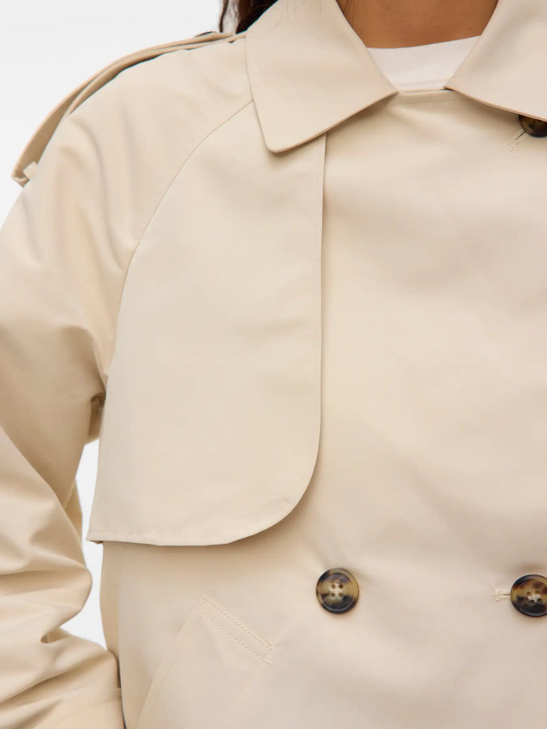 Short Trench Coat - Oatmeal