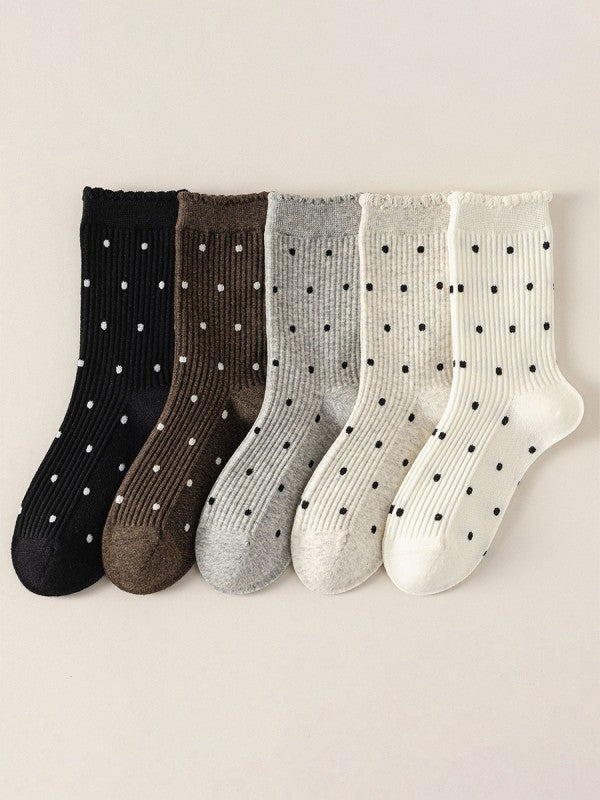 Polka Dot Sock - Black