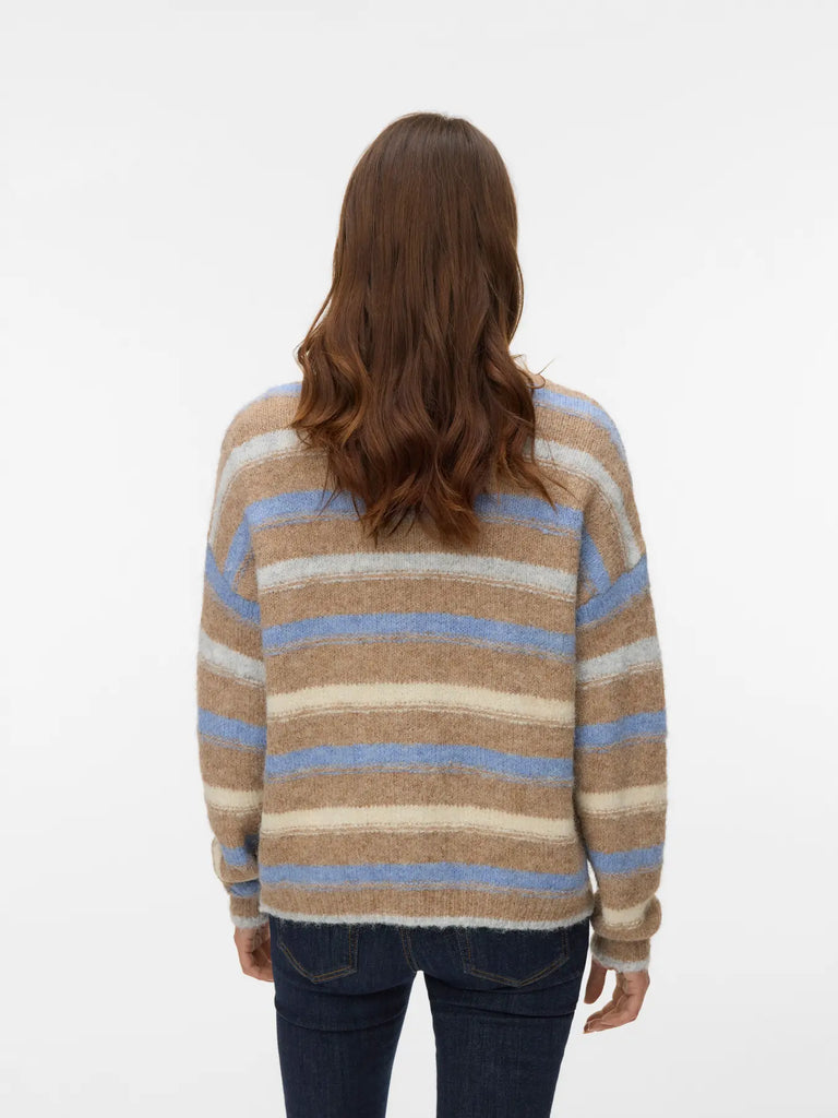 Striped Pullover Sweater - Blue/Birch