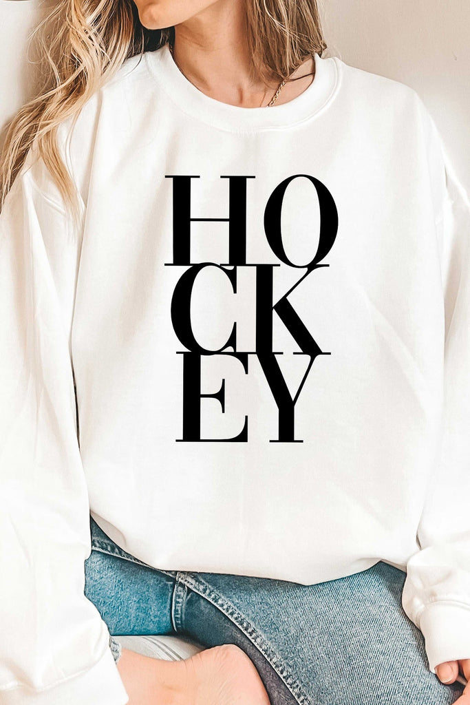 HOCKEY Graphic Sweatshirt - White