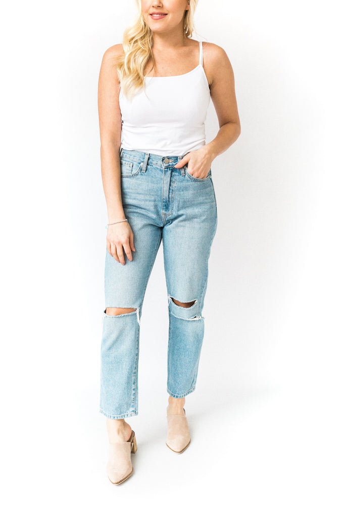 Thin Strap Tank - White