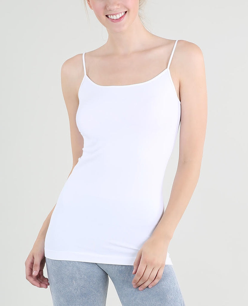 Thin Strap Tank - White