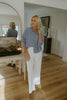 Lightweight Button Up Cardigan - Heather Blue