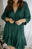 Dolman Sleeve Tie Front Dress - Green