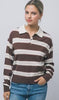 Striped Rugby Shirt - Brown/Cream