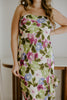Front Ruffle Floral Dress - Violet